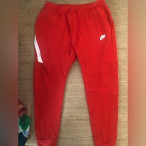 Nike tech fleece pants red Men’s Large